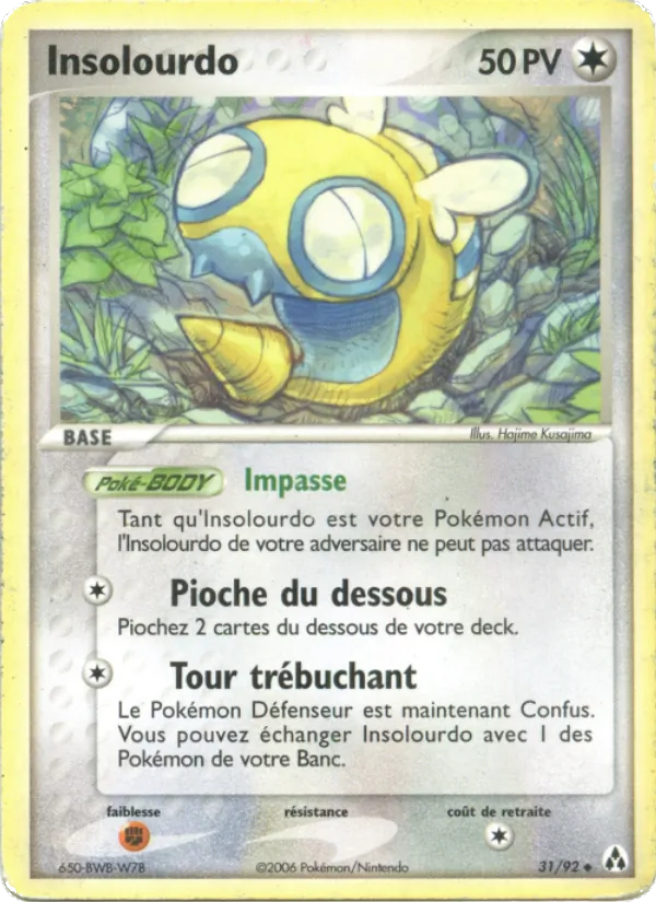 Carte Pokémon Insolourdo 31/92 de l'extension EX Créateurs de légendes