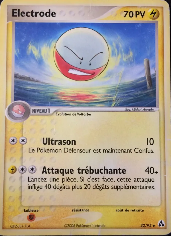 Carte Pokémon Électrode 32/92 de l'extension EX Créateurs de légendes