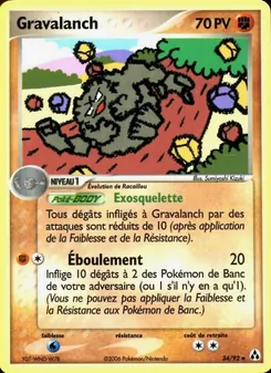 Carte Pokémon Gravalanch 34 — EX Créateurs de légendes