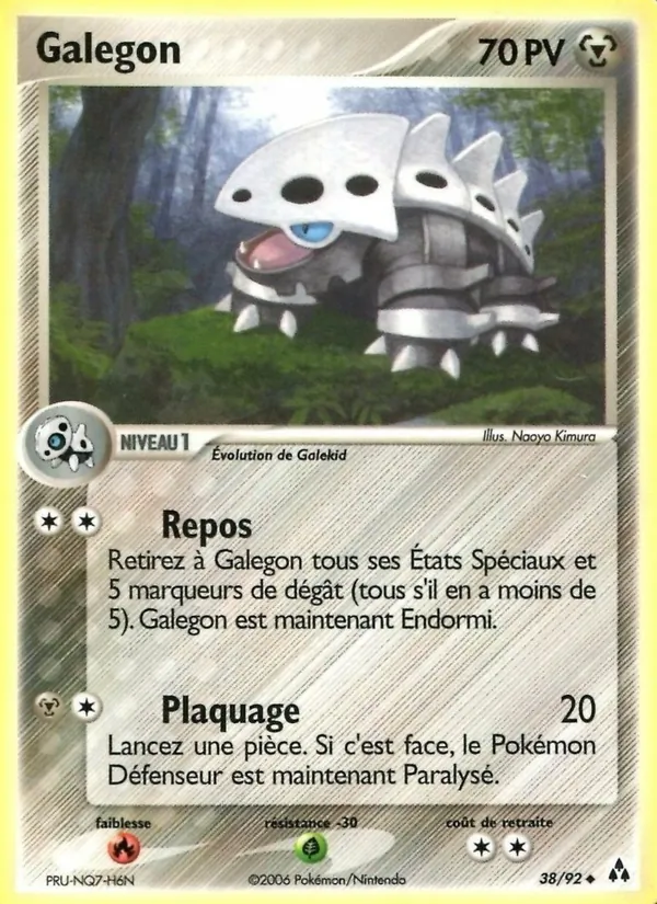 Carte Pokémon Galegon 38/92 de l'extension EX Créateurs de légendes