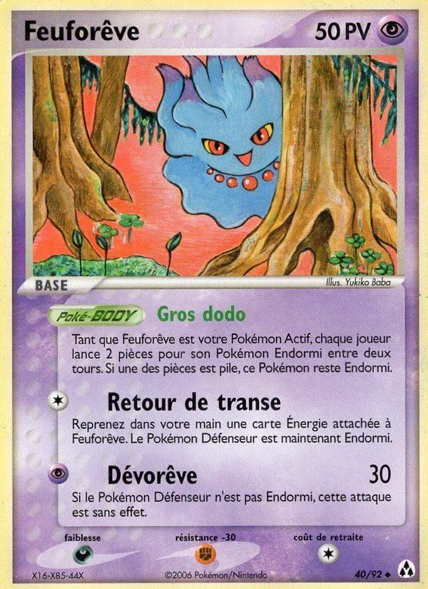 Carte Pokémon Feuforêve 40/92 de l'extension EX Créateurs de légendes