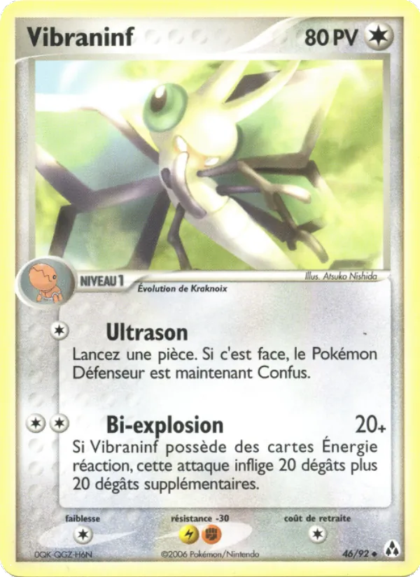 Carte Pokémon Vibraninf 46/92 de l'extension EX Créateurs de légendes