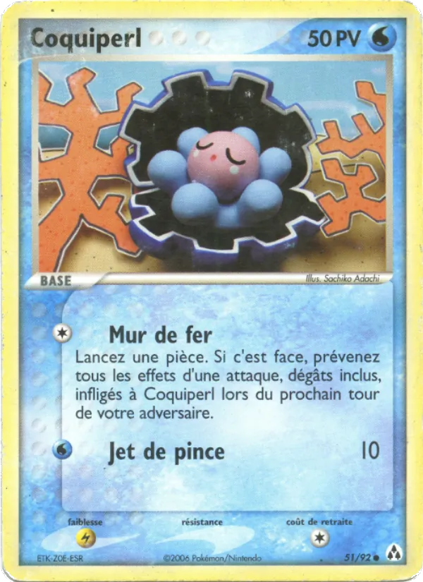 Carte Pokémon Coquiperl 51/92 de l'extension EX Créateurs de légendes