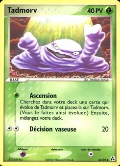 Carte Pokémon Tadmorv 54 — EX Créateurs de légendes