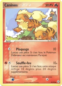 Carte Pokémon Caninos 55 — EX Créateurs de légendes