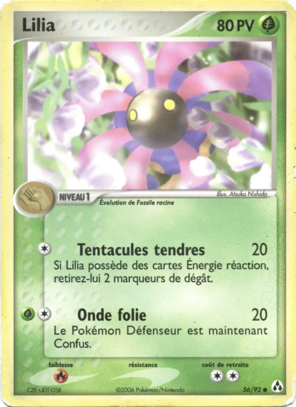 Carte Pokémon Lilia 56/92 de l'extension EX Créateurs de légendes