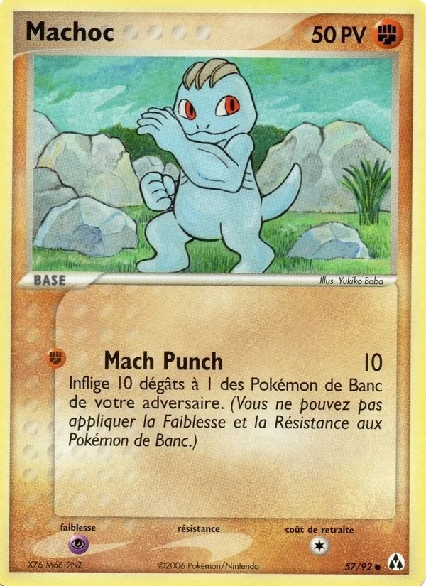 Carte Pokémon Machoc 57/92 de l'extension EX Créateurs de légendes