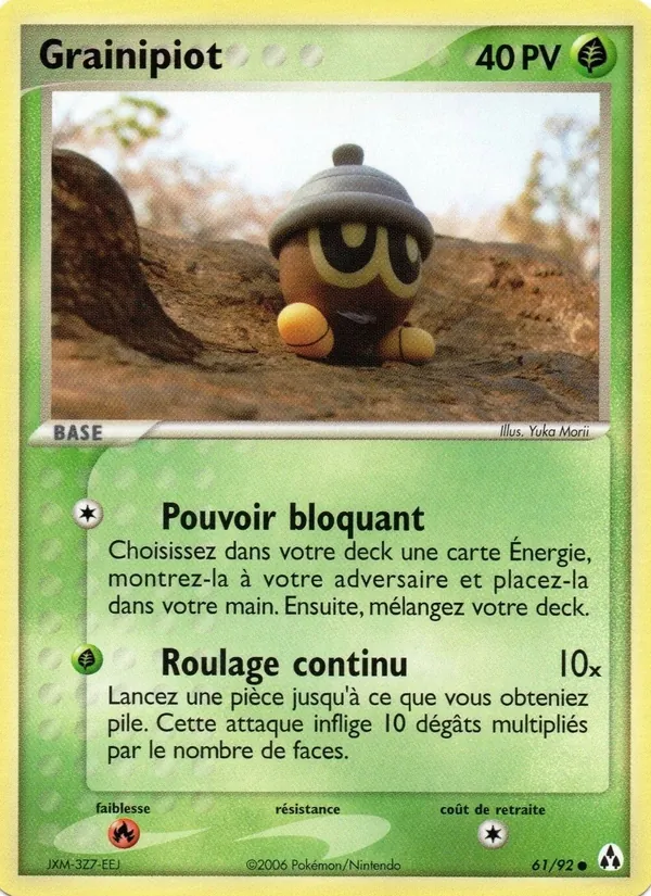 Carte Pokémon Grainipiot 61/92 de l'extension EX Créateurs de légendes