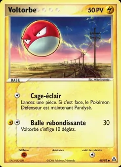 Carte Pokémon Voltorbe 68 — EX Créateurs de légendes