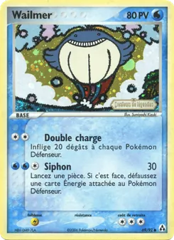 Carte Pokémon Wailmer 69 — EX Créateurs de légendes