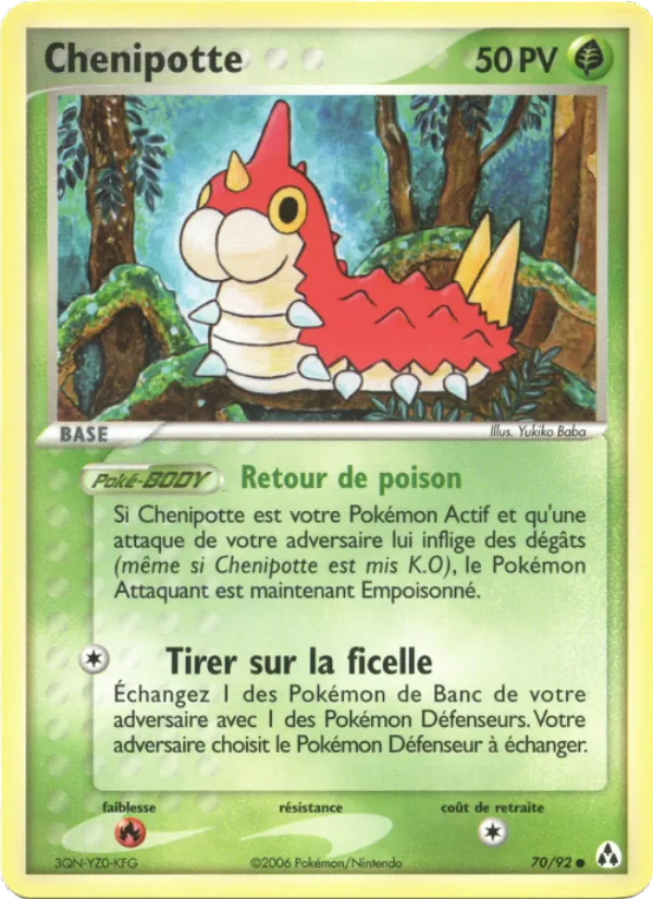 Carte Pokémon Chenipotte 70/92 de l'extension EX Créateurs de légendes