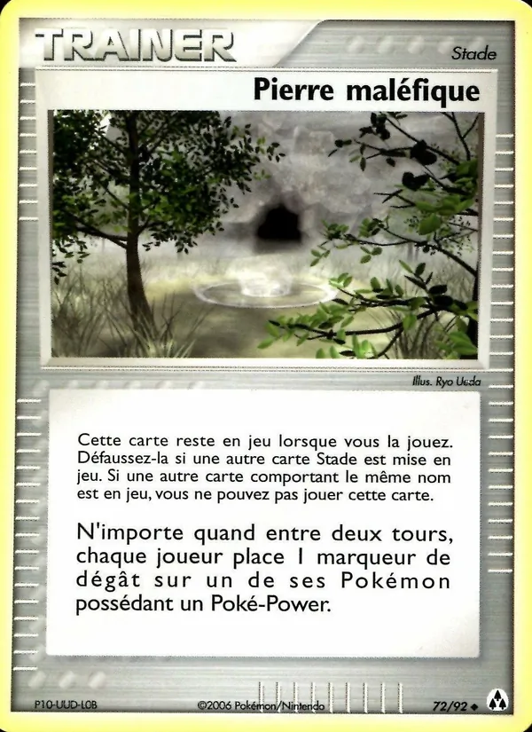 Carte Pokémon Pierre maléfique 72/92 de l'extension EX Créateurs de légendes
