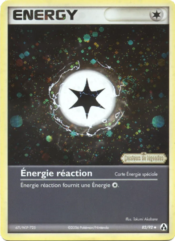 Carte Pokémon Énergie réaction 82/92 de l'extension EX Créateurs de légendes