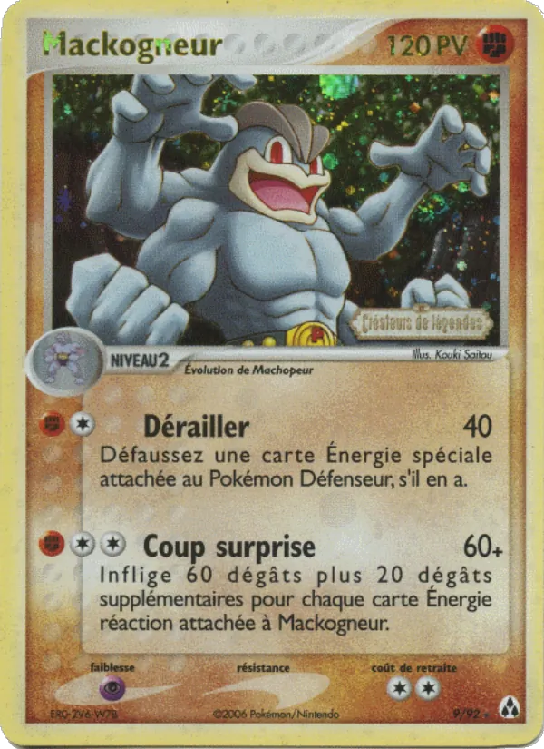 Carte Pokémon Mackogneur 9/92 de l'extension EX Créateurs de légendes