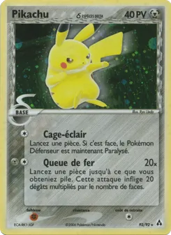 Carte Pokémon Pikachu δ 93 — EX Créateurs de légendes