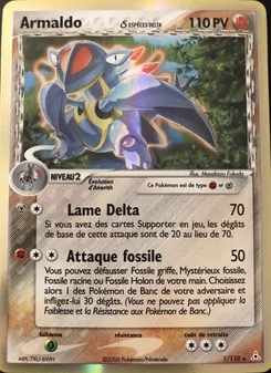 Carte Pokémon Armaldo δ 1 — EX Fantômes Holon