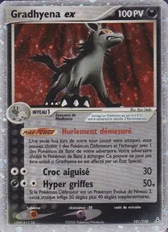 Carte Pokémon Gradhyena ex 101 — EX Fantômes Holon