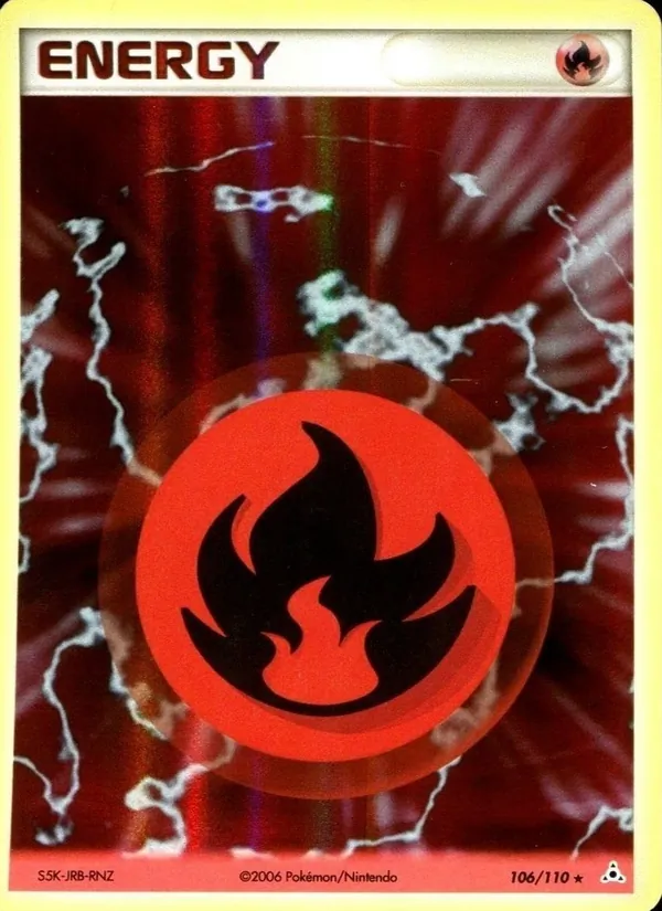 Carte Pokémon Énergie Feu 106/110 de l'extension EX Fantômes Holon