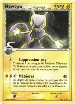Carte Pokémon Mewtwo δ 24 — EX Fantômes Holon