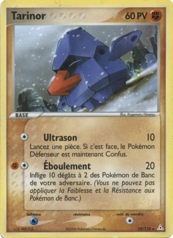 Carte Pokémon Tarinor 25/110 de l'extension EX Fantômes Holon