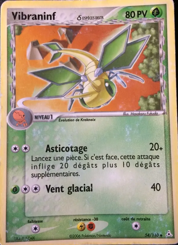 Carte Pokémon Vibraninf δ 54/110 de l'extension EX Fantômes Holon