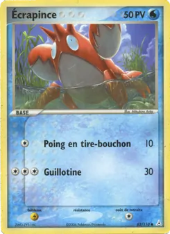 Carte Pokémon Ecrapince 62 — EX Fantômes Holon