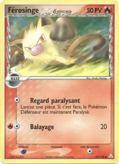 Carte Pokémon Férosinge δ 70 — EX Fantômes Holon