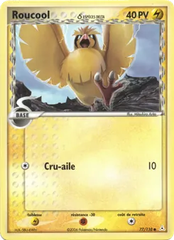 Carte Pokémon Roucool δ 77
