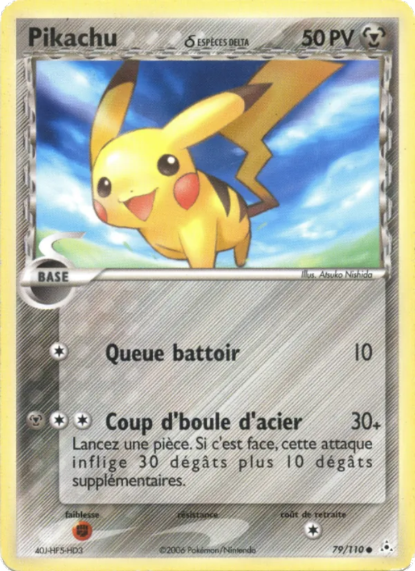 Carte Pokémon Pikachu δ 79/110 de l'extension EX Fantômes Holon