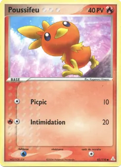 Carte Pokémon Poussifeu 83