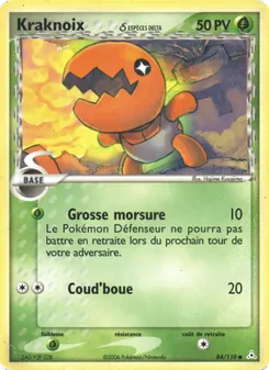Carte Pokémon Kraknoix δ 84