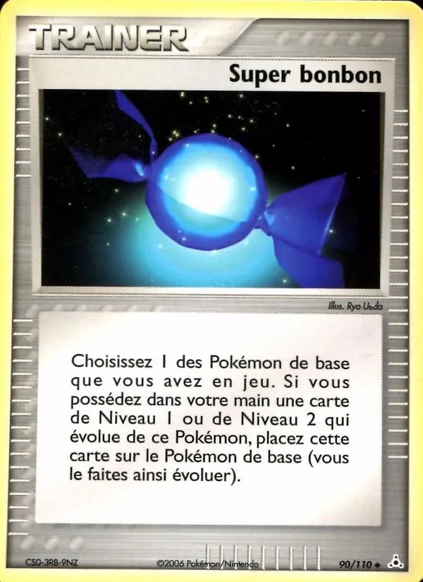 Carte Pokémon Super bonbon 90/110 de l'extension EX Fantômes Holon
