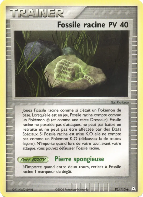 Carte Pokémon Fossile racine 93/110 de l'extension EX Fantômes Holon