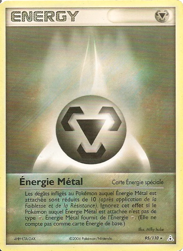 Carte Pokémon Énergie Métal 95/110 de l'extension EX Fantômes Holon