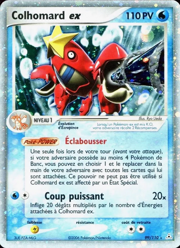 Carte Pokémon Colhomard ex 99/110 de l'extension EX Fantômes Holon