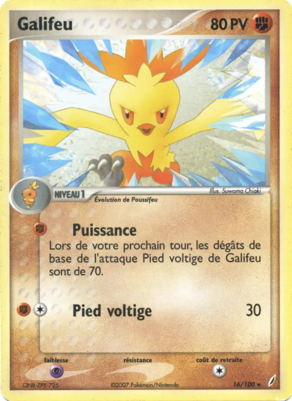 Carte Pokémon Galifeu 16/100 de l'extension EX Gardiens de Cristal