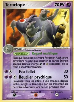 Carte Pokémon Teraclope 17 — EX Gardiens de Cristal