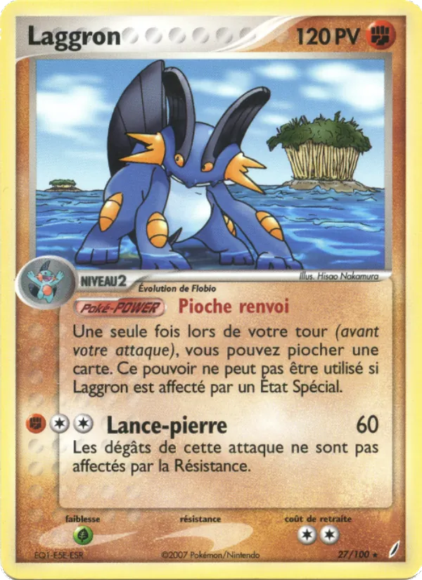 Carte Pokémon Laggron 27/100 de l'extension EX Gardiens de Cristal