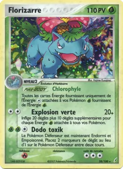 Carte Pokémon Florizarre 28 — EX Gardiens de Cristal