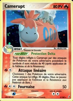 Carte Pokémon Camerupt 3 — EX Gardiens de Cristal