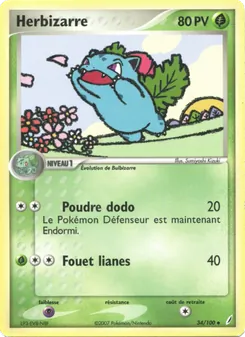 Carte Pokémon Herbizarre 34 — EX Gardiens de Cristal