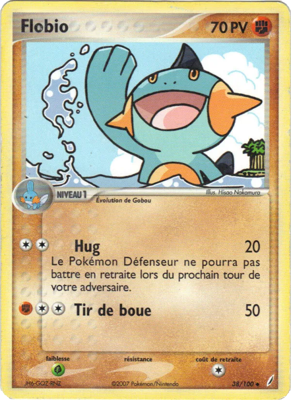 Carte Pokémon Flobio 38/100 de l'extension EX Gardiens de Cristal