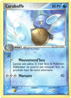 Carte Pokémon Carabaffe 43 — EX Gardiens de Cristal