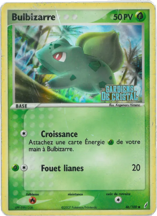 Carte Pokémon Bulbizarre 46/100 de l'extension EX Gardiens de Cristal