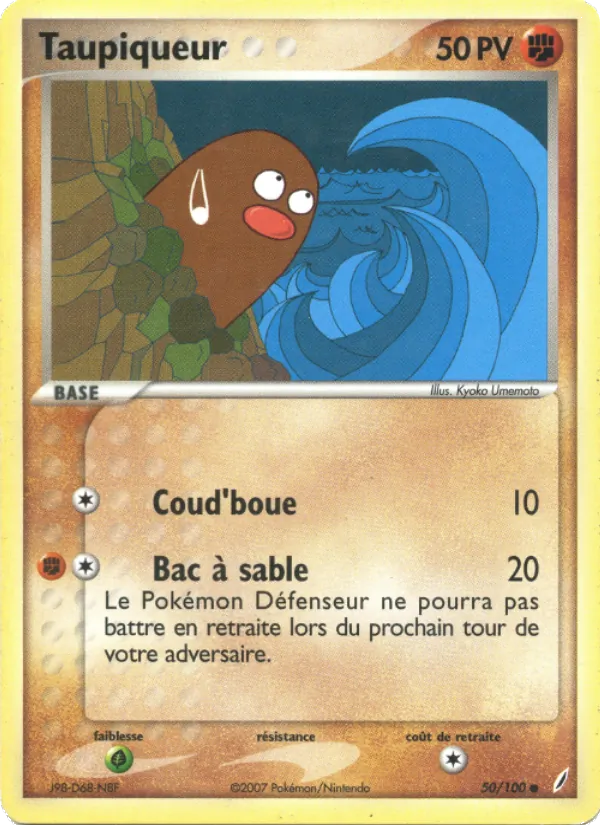 Carte Pokémon Taupiqueur 50/100 de l'extension EX Gardiens de Cristal