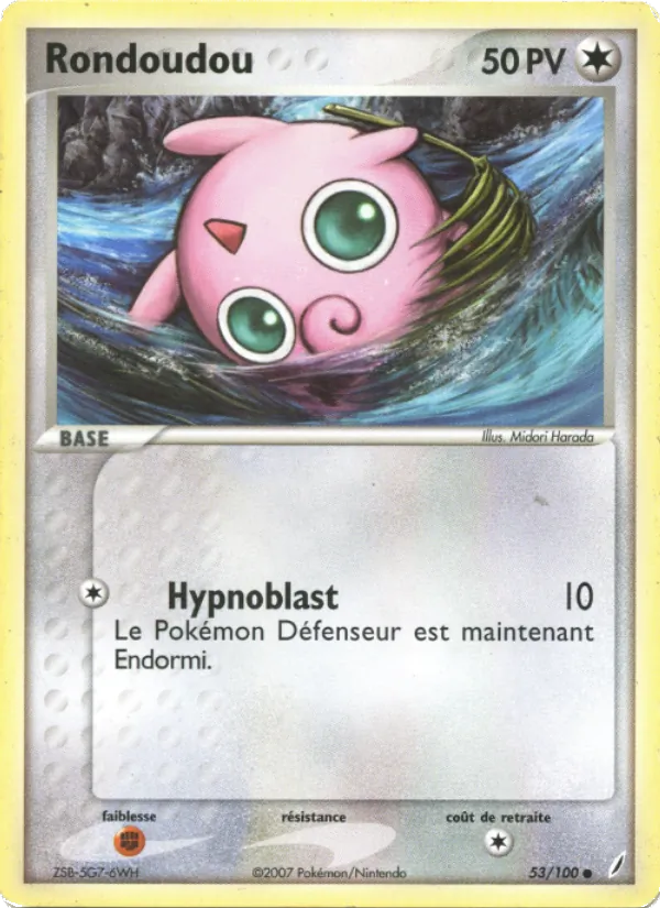 Carte Pokémon Rondoudou 53/100 de l'extension EX Gardiens de Cristal