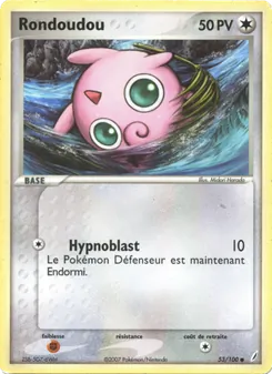 Carte Pokémon Rondoudou 53 — EX Gardiens de Cristal