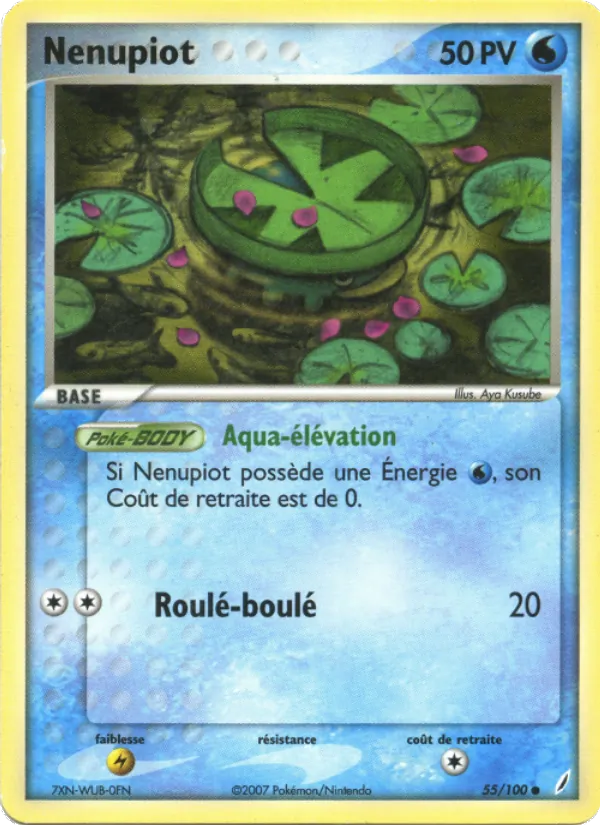 Carte Pokémon Nenupiot 55/100 de l'extension EX Gardiens de Cristal