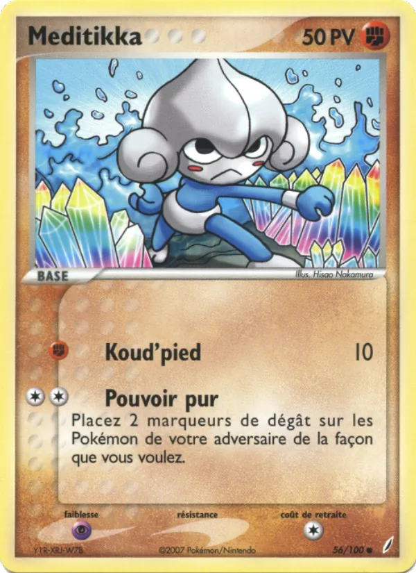 Carte Pokémon Meditikka 56/100 de l'extension EX Gardiens de Cristal