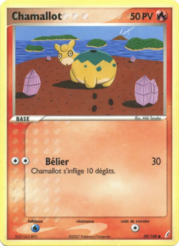 Carte Pokémon Chamallot 59/100 de l'extension EX Gardiens de Cristal